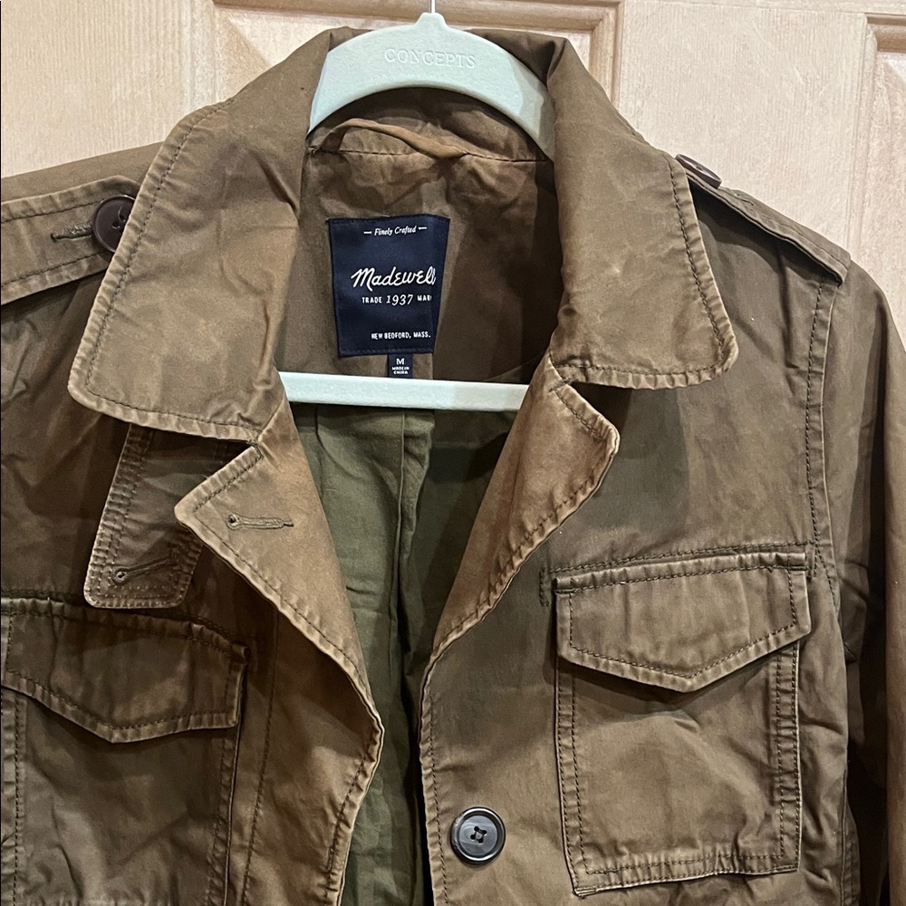 Madewell Olive Green Military Jacket - Picture 5 of 6